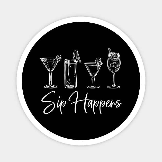 'Sip Happens Wine Glasses' Awesome Wine Lover Gift Magnet by ourwackyhome